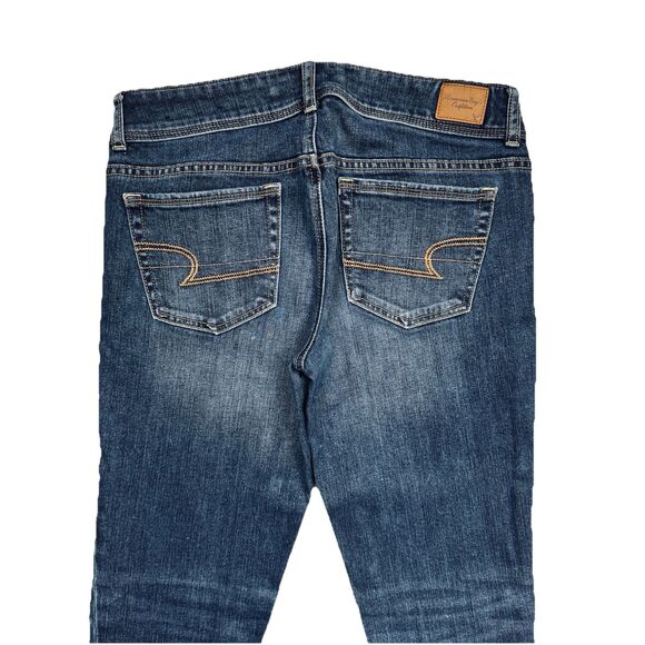 American Eagle Skinny Jeans 6 (29x29) Blue Denim Stretch Low Mid Womens - Picture 9 of 10